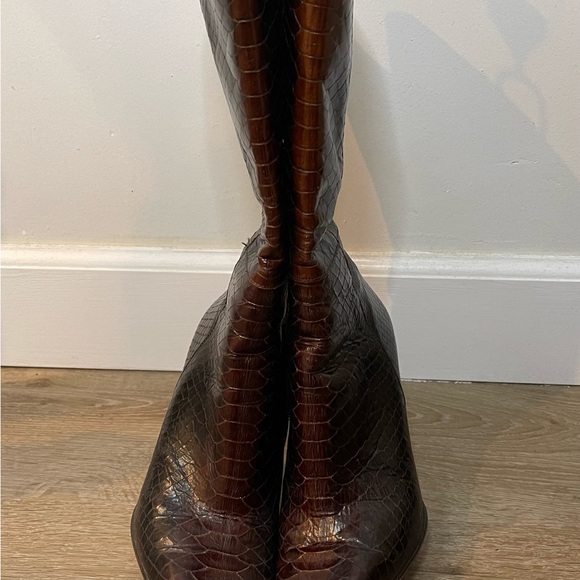 Renzo Formentini Brown Snakeskin Boots - Picture 4 of 13